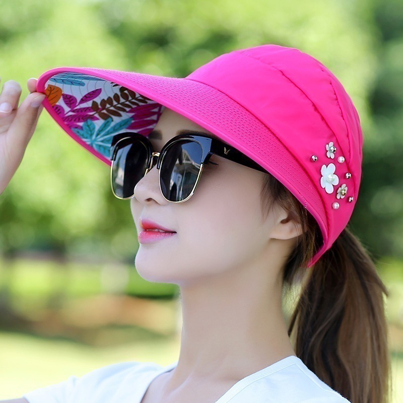 Women Foldable Sunhat Beach UV-Proof Hat Summer Wide Brim Cap Large Brim Sun Hat Cycling Outdoor Hat