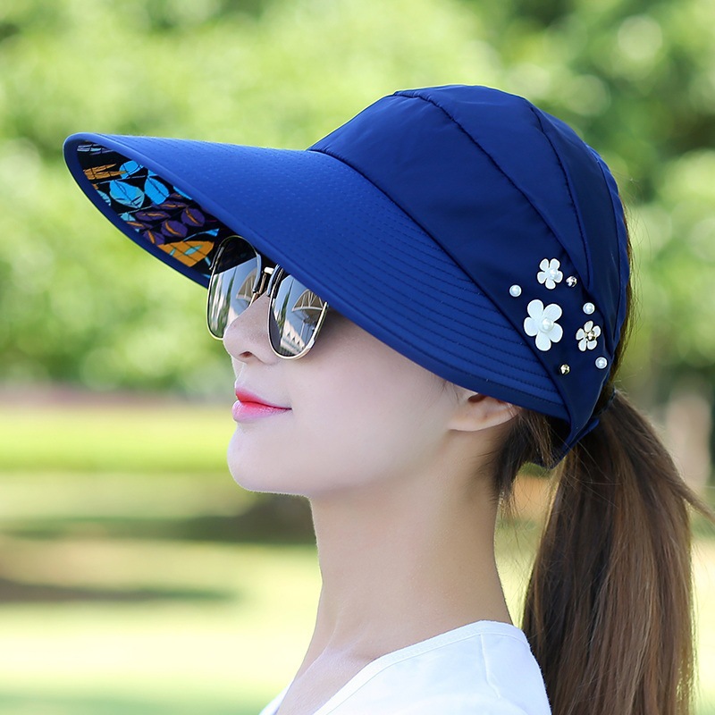 Women Foldable Sunhat Beach UV-Proof Hat Summer Wide Brim Cap Large Brim Sun Hat Cycling Outdoor Hat
