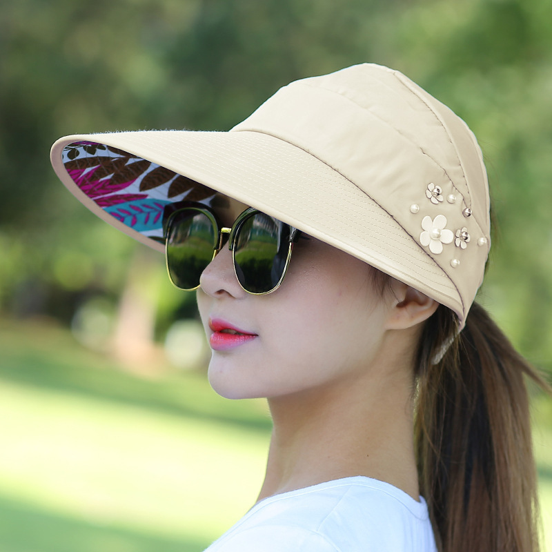 Women Foldable Sunhat Beach UV-Proof Hat Summer Wide Brim Cap Large Brim Sun Hat Cycling Outdoor Hat