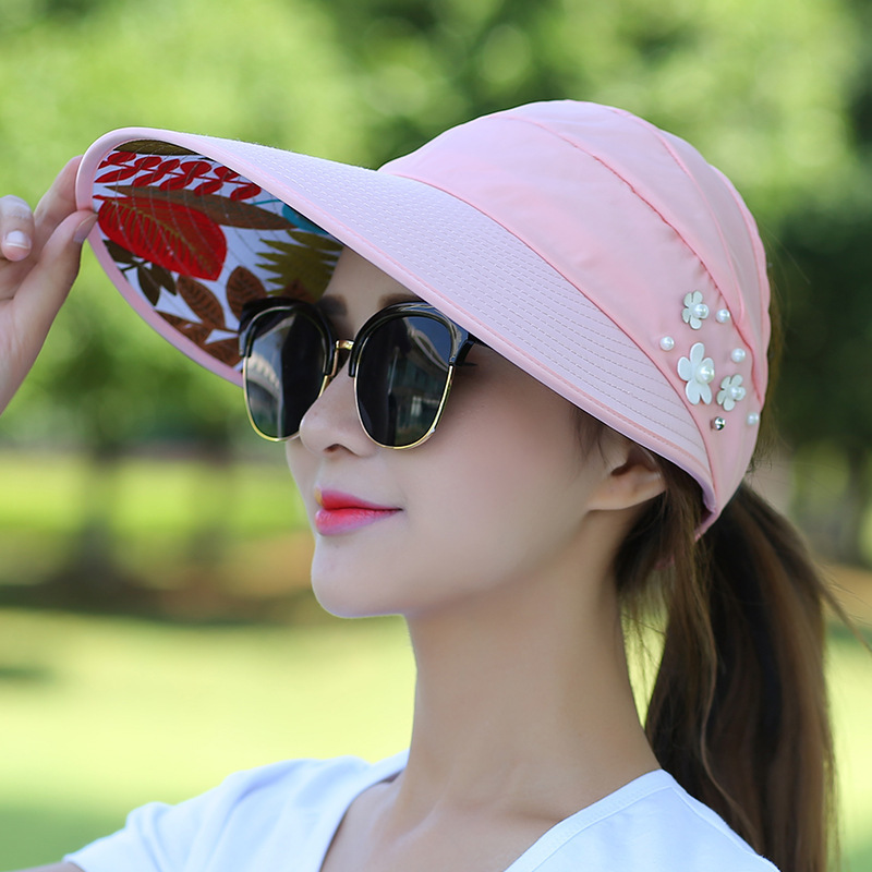 Women Foldable Sunhat Beach UV-Proof Hat Summer Wide Brim Cap Large Brim Sun Hat Cycling Outdoor Hat