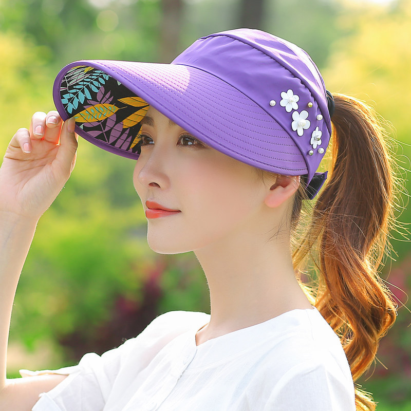 Women Foldable Sunhat Beach UV-Proof Hat Summer Wide Brim Cap Large Brim Sun Hat Cycling Outdoor Hat