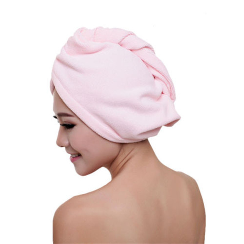 Bath Towel Hair Dry Quick Drying Lady Bath Towel Soft Shower Cap Hat for Lady Man Turban Head Wrap