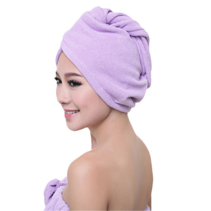 Bath Towel Hair Dry Quick Drying Lady Bath Towel Soft Shower Cap Hat for Lady Man Turban Head Wrap