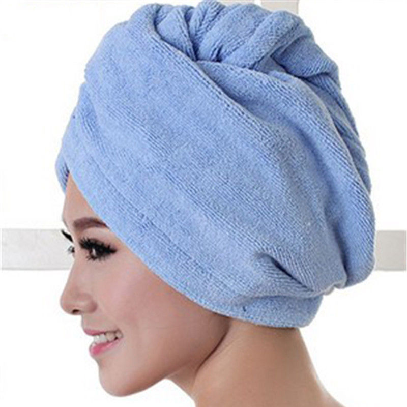 Bath Towel Hair Dry Quick Drying Lady Bath Towel Soft Shower Cap Hat for Lady Man Turban Head Wrap