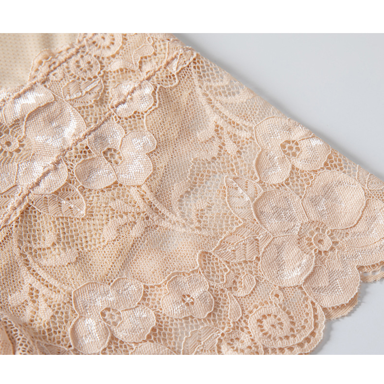 2pieces/set Ladies Leggings Lace Breathable Safety Pants Summer Bottoming Safety Elastic Underwear