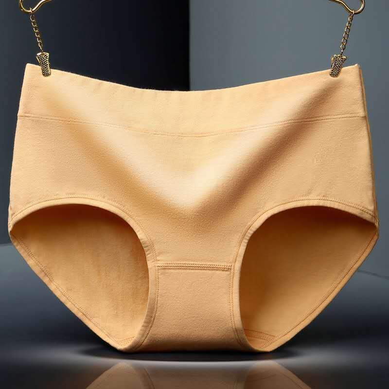 4 Pure Cotton Mid-waisted Young Ladies Underwear Solid Color Breathable Hip Underwear