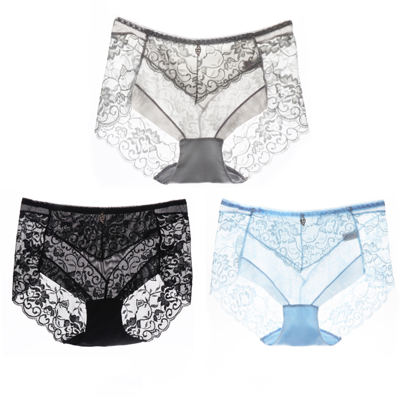 3pieces/set Sexy Lace Panties Women Cozy Lingerie Tempting Briefs Underpant Low Waist Underwear
