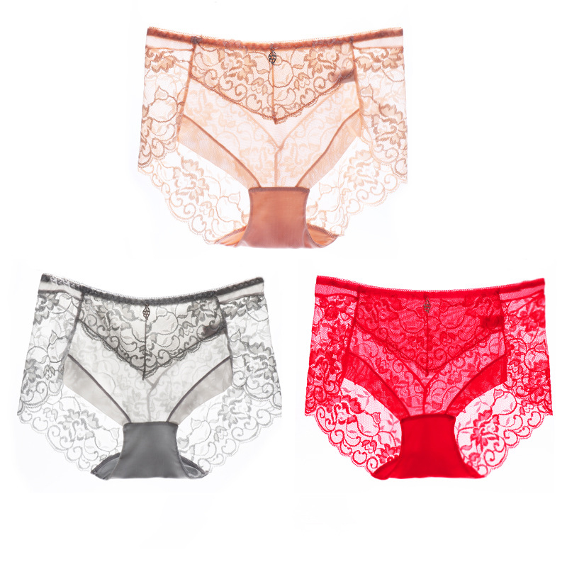 3pieces/set Sexy Lace Panties Women Cozy Lingerie Tempting Briefs Underpant Low Waist Underwear