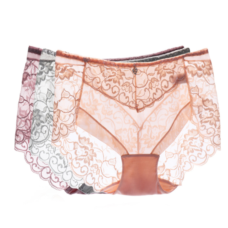 3pieces/set Sexy Lace Panties Women Cozy Lingerie Tempting Briefs Underpant Low Waist Underwear