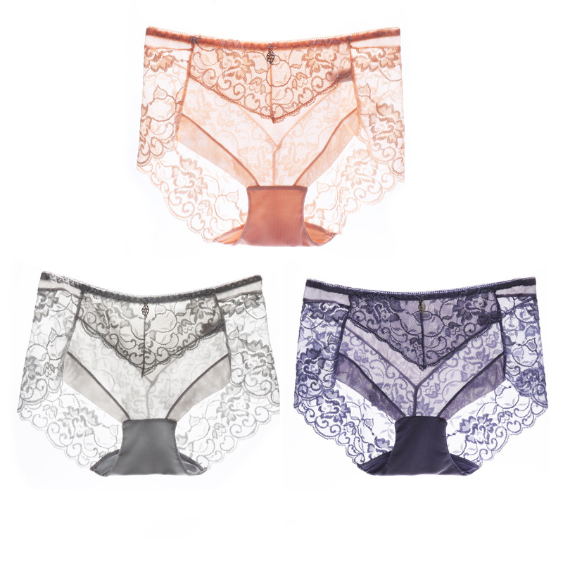 3pieces/set Sexy Lace Panties Women Cozy Lingerie Tempting Briefs Underpant Low Waist Underwear