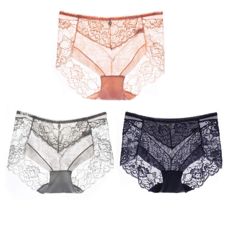 3pieces/set Sexy Lace Panties Women Cozy Lingerie Tempting Briefs Underpant Low Waist Underwear
