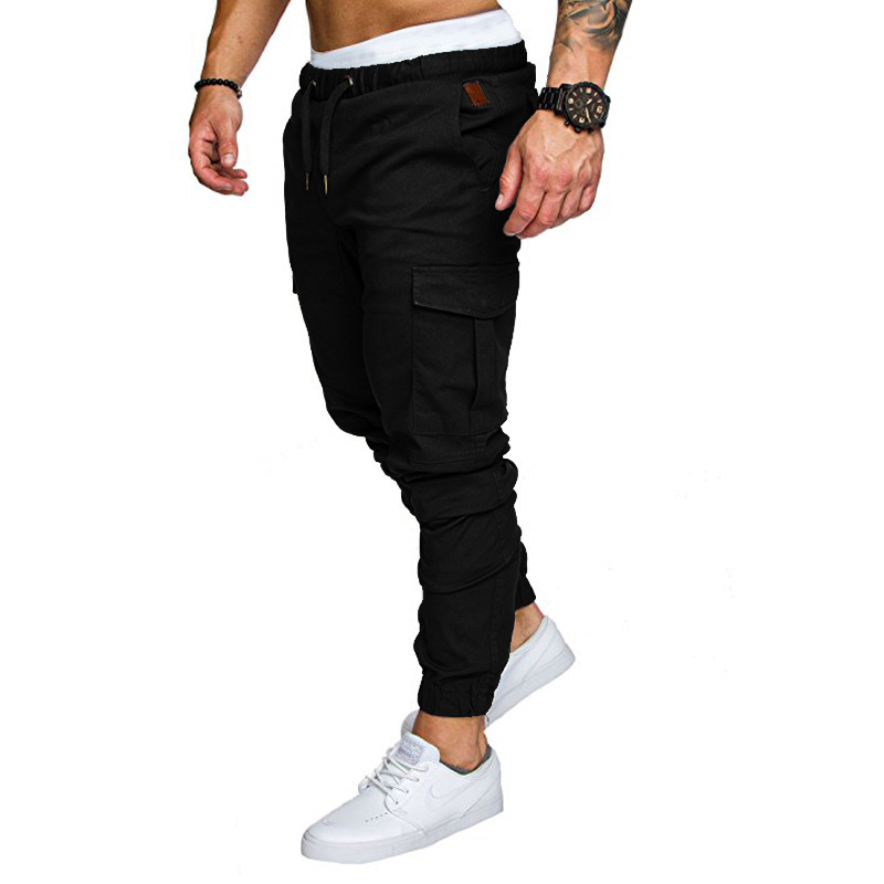 Workwear Multi-pocket Pants Men's Woven Fabric Casual Pants Toe Pants