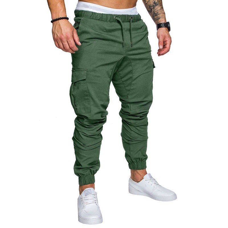 Workwear Multi-pocket Pants Men's Woven Fabric Casual Pants Toe Pants