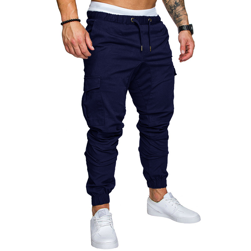 Workwear Multi-pocket Pants Men's Woven Fabric Casual Pants Toe Pants