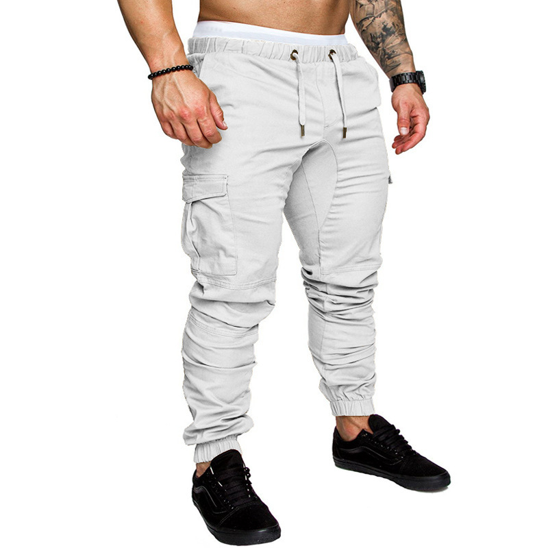 Workwear Multi-pocket Pants Men's Woven Fabric Casual Pants Toe Pants