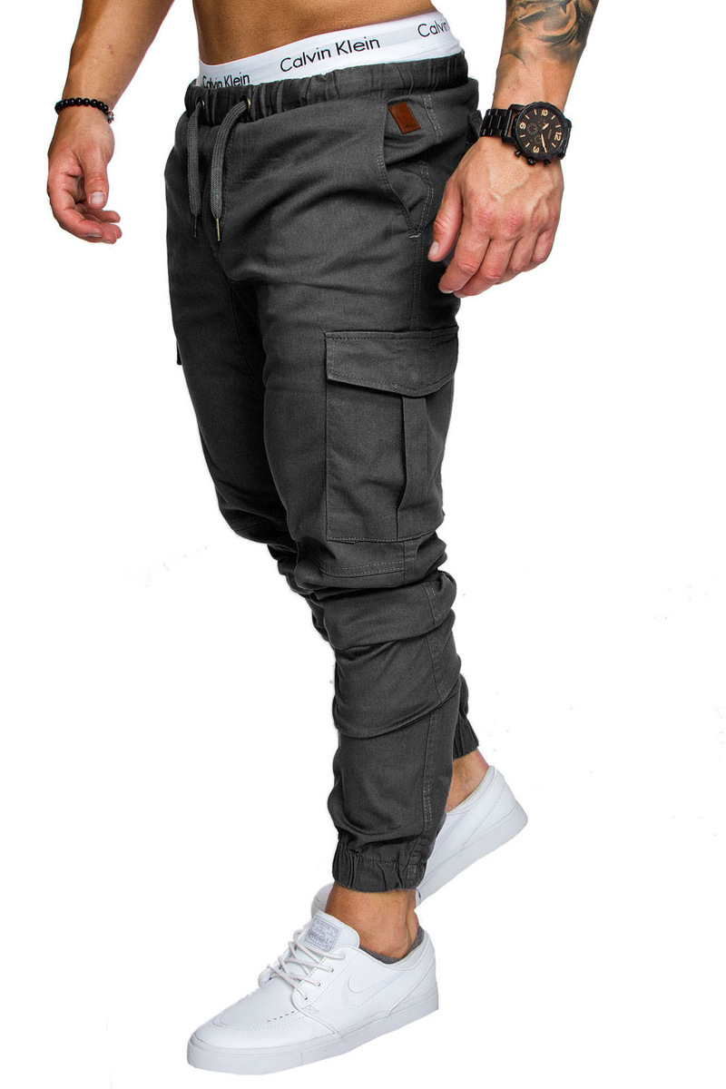 Workwear Multi-pocket Pants Men's Woven Fabric Casual Pants Toe Pants