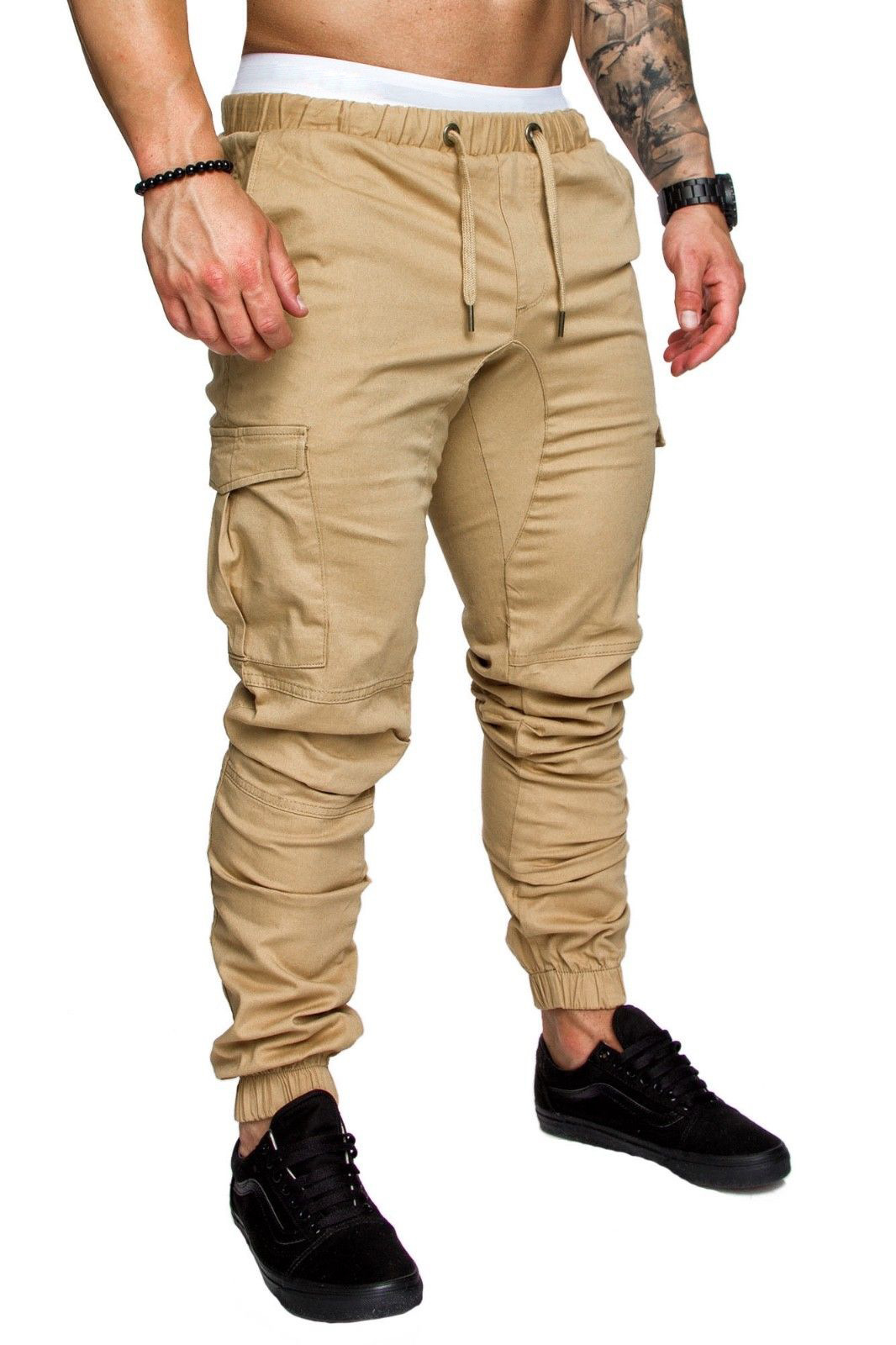 Workwear Multi-pocket Pants Men's Woven Fabric Casual Pants Toe Pants