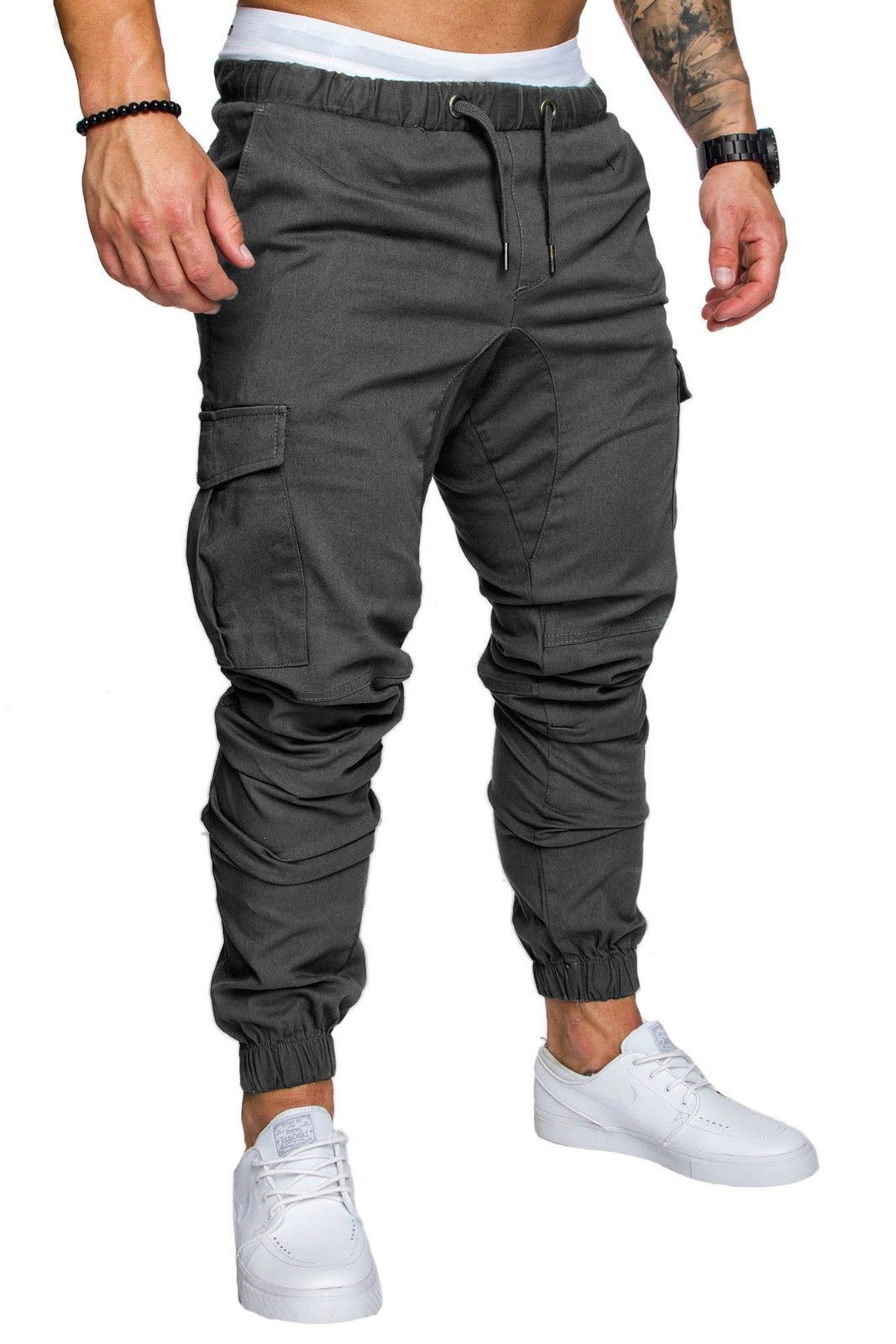 Workwear Multi-pocket Pants Men's Woven Fabric Casual Pants Toe Pants