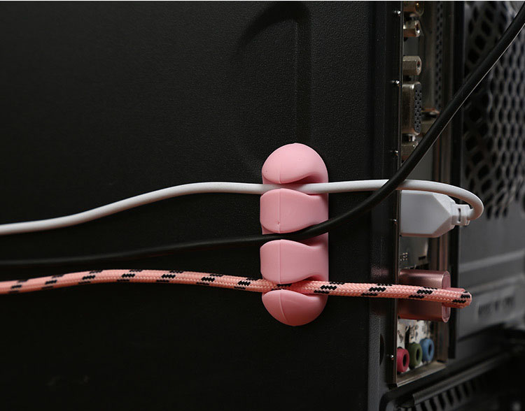 6 Fixed Wire Clips Silicone Wire Card Adhesive Wire Holder Data Cable Storage Device .