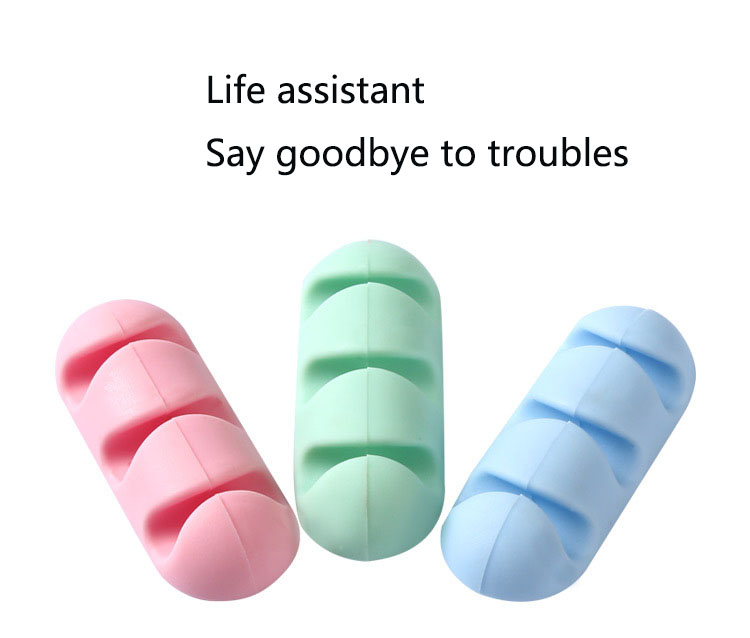 6 Fixed Wire Clips Silicone Wire Card Adhesive Wire Holder Data Cable Storage Device .