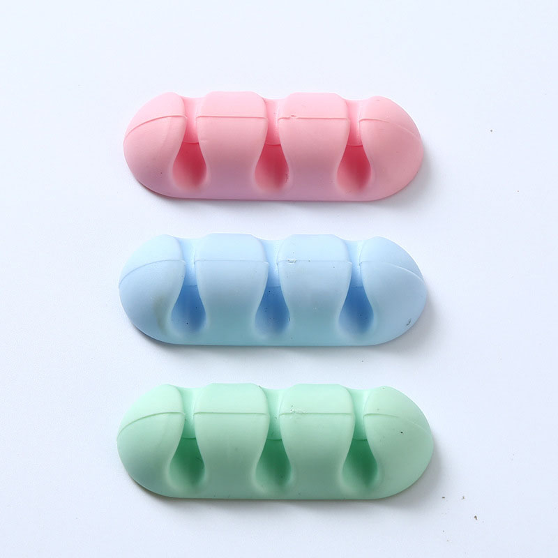 6 Fixed Wire Clips Silicone Wire Card Adhesive Wire Holder Data Cable Storage Device .