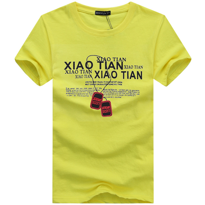 Summer New Short-sleeved Woman T-shirt Men Fat and Size Young Half-sleeved T-shirt - Necklace