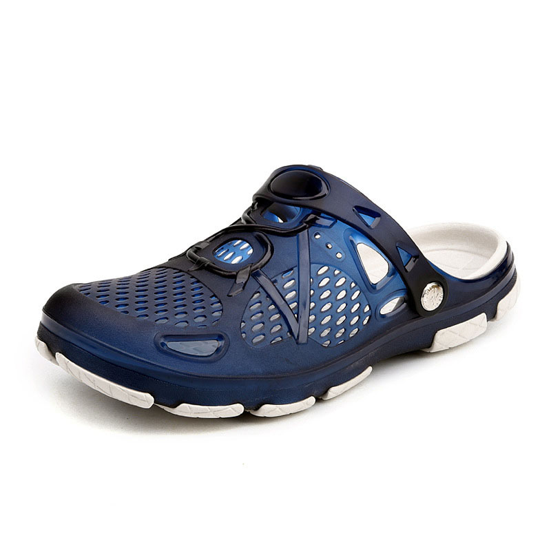Sandals and Slippers Non-Slip Wear-Resistant Large Size Hole Shoes Men&apos;s Summer New Jelly Hollow.