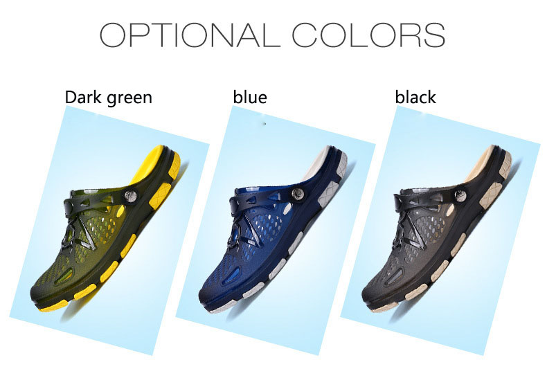 Sandals and Slippers Non-Slip Wear-Resistant Large Size Hole Shoes Men&apos;s Summer New Jelly Hollow.