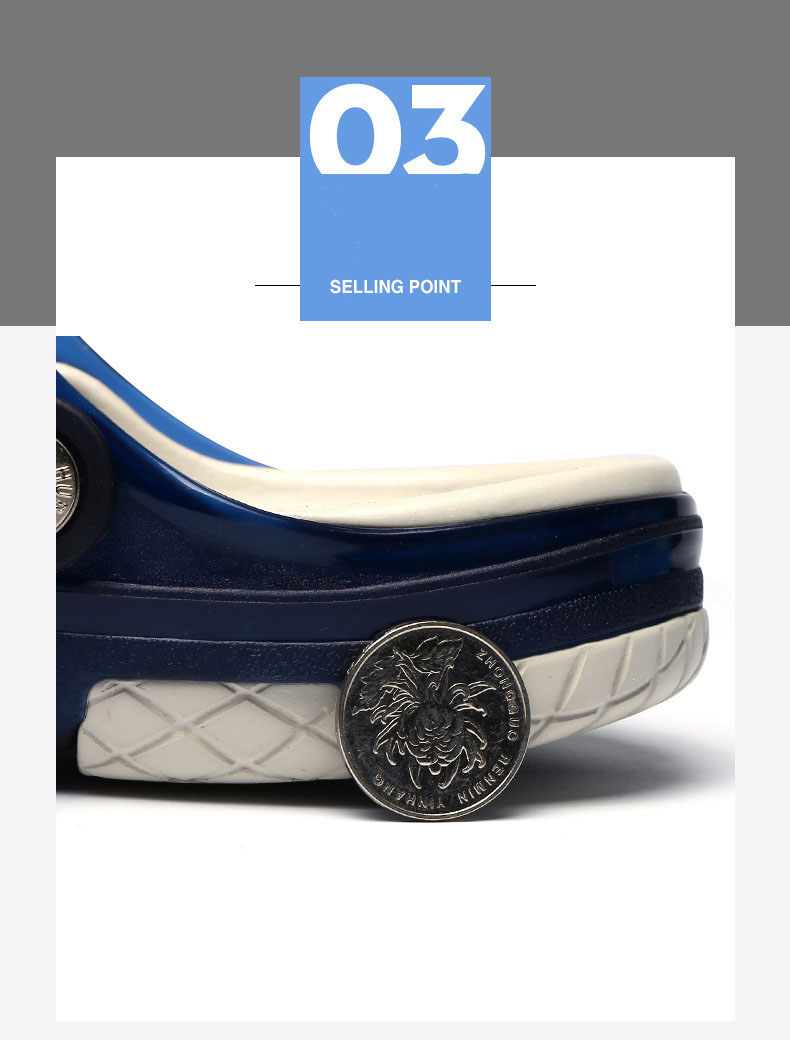 Sandals and Slippers Non-Slip Wear-Resistant Large Size Hole Shoes Men&apos;s Summer New Jelly Hollow.