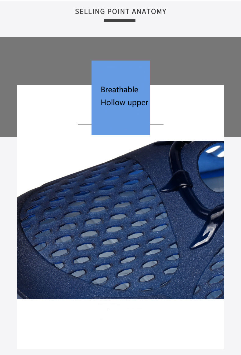 Sandals and Slippers Non-Slip Wear-Resistant Large Size Hole Shoes Men&apos;s Summer New Jelly Hollow.