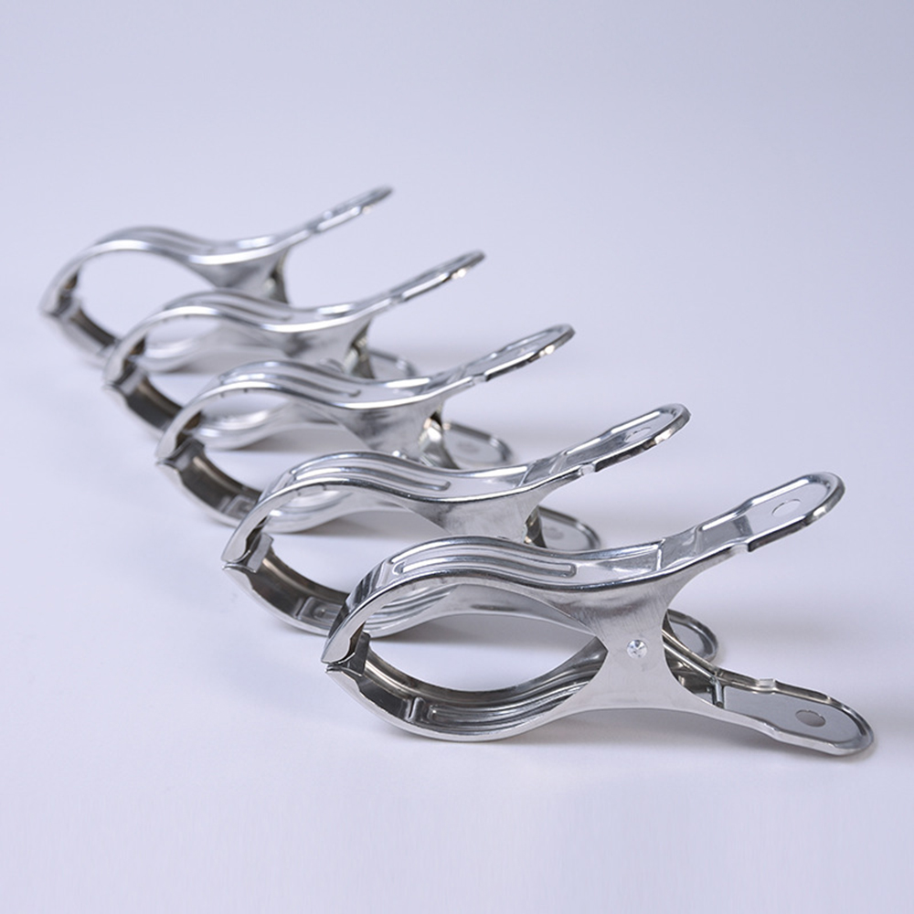 5pcs Stainless Steel Clips Large Drying Quilts Drying Clothes Clips