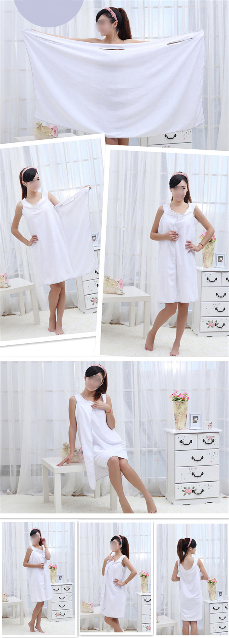 Bathroom Women Microfiber Bath Towels for Adults Wearable Beach Towel Bath Wrap Towel Bath Gown