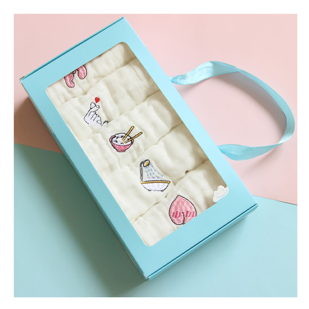 5 pcs Towels 6 Layers Cotton Gauze Baby Face Towel Soft Baby Towels