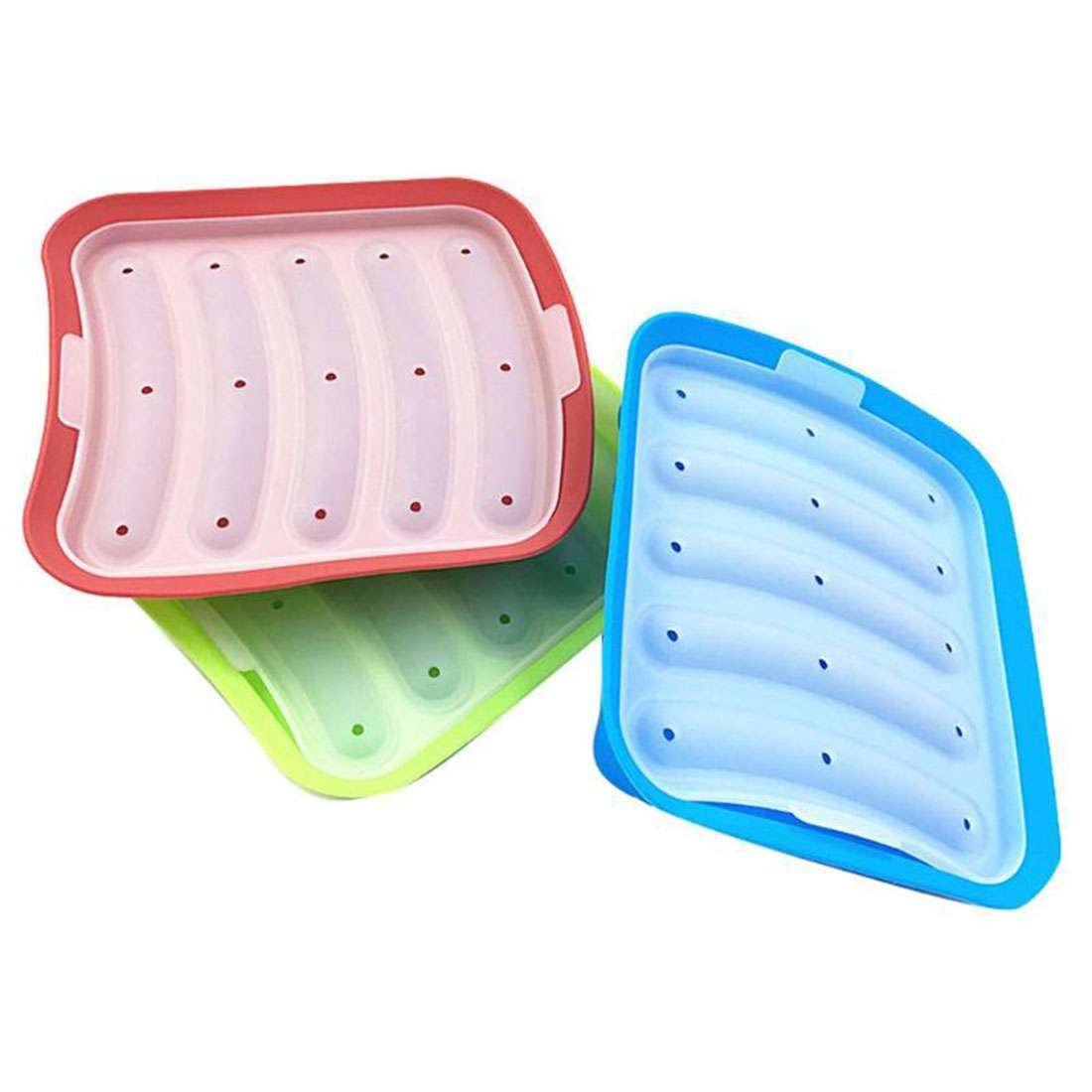 3pcs Hot Dog Mold Baby Food Supplement Mold Baby Homemade Steamable Sausage Mold