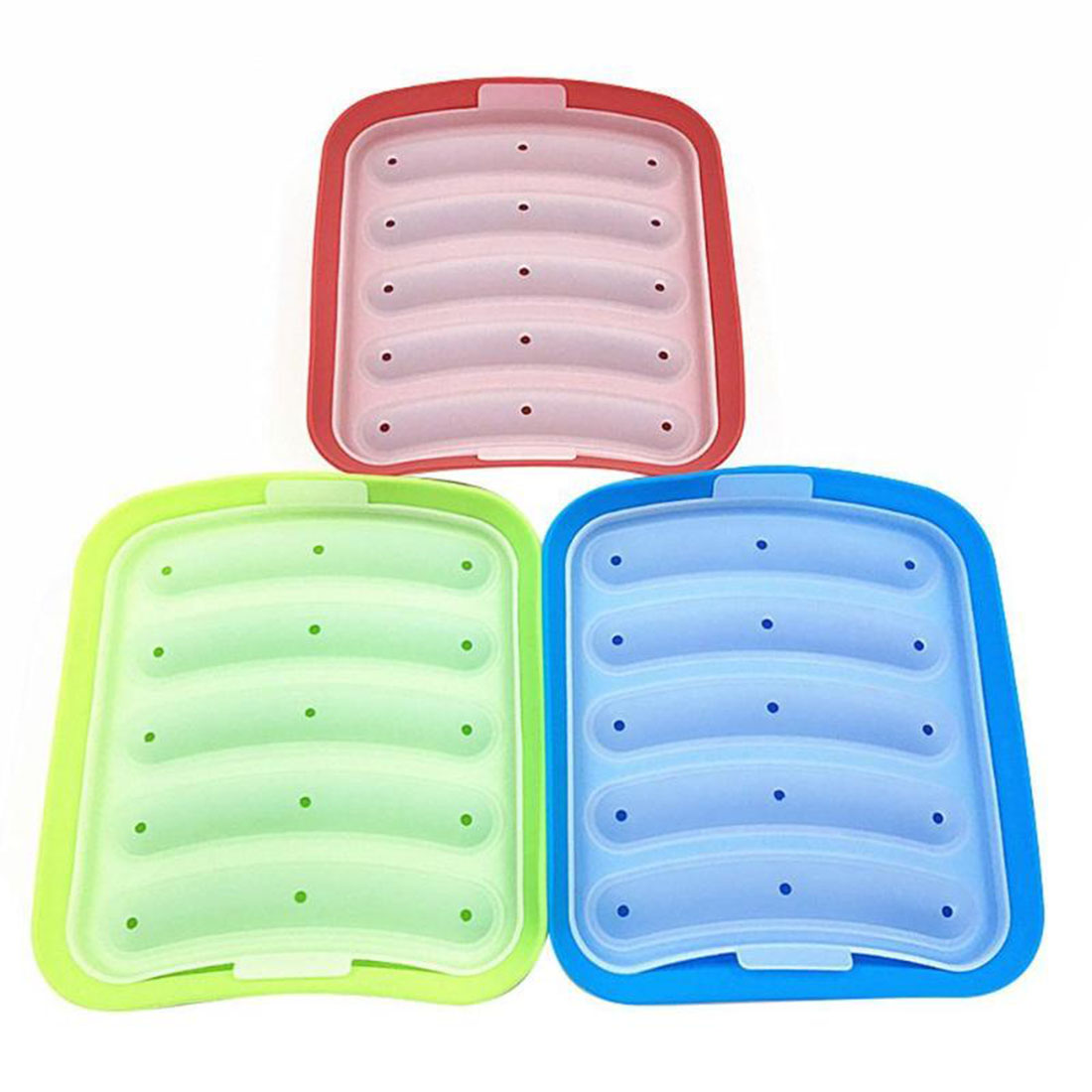 3pcs Hot Dog Mold Baby Food Supplement Mold Baby Homemade Steamable Sausage Mold