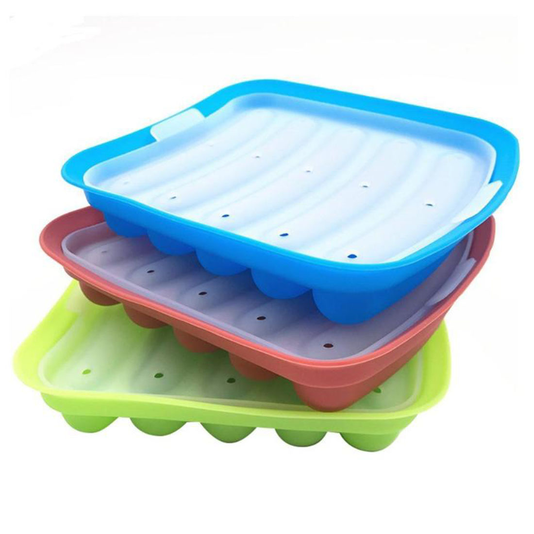 3pcs Hot Dog Mold Baby Food Supplement Mold Baby Homemade Steamable Sausage Mold