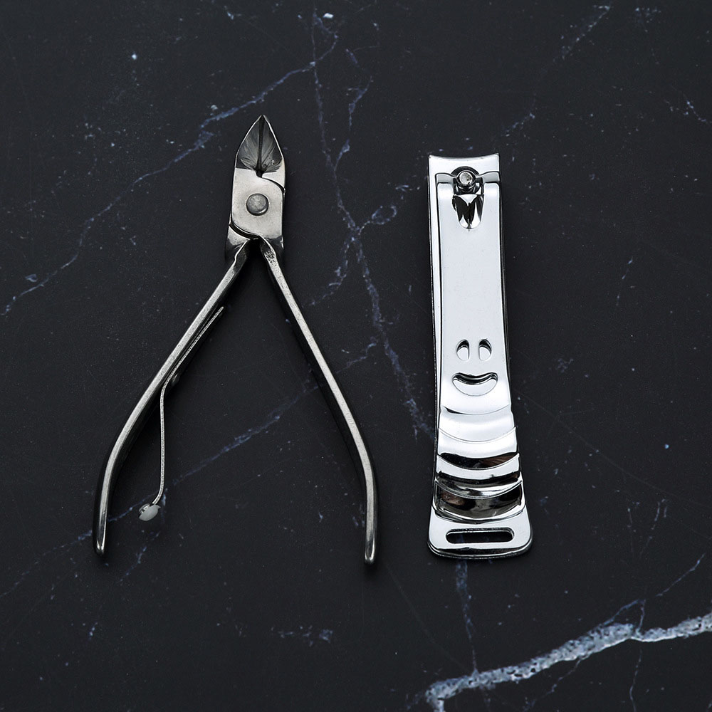 12 Pieces Manicure Tool Smiley Nail Clipper Nail Clipper Manicure Set Red Rose Flower Set Box