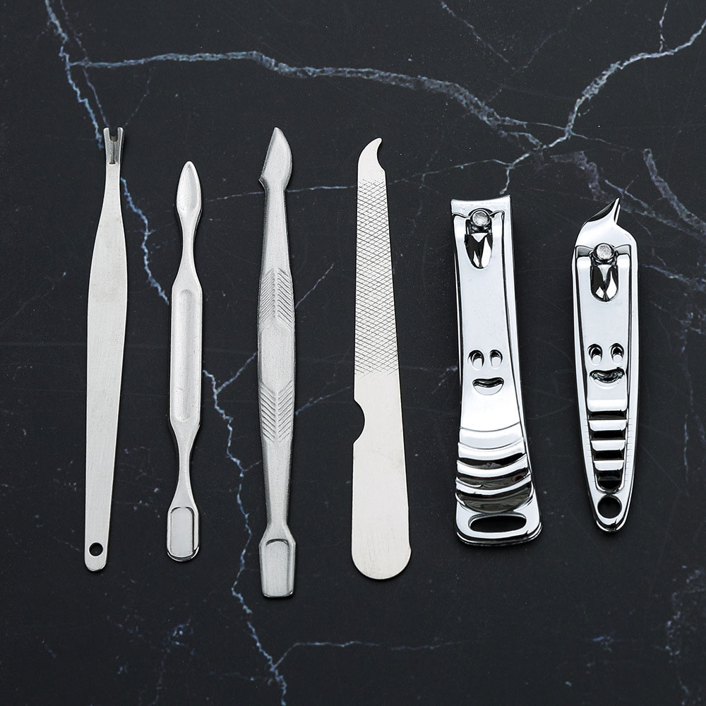 12 Pieces Manicure Tool Smiley Nail Clipper Nail Clipper Manicure Set Red Rose Flower Set Box