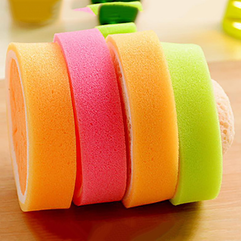 4pcs Washing Dish Towel Fruit Shape Rags Thicken Scouring Pad Sponge Cloth Scouring