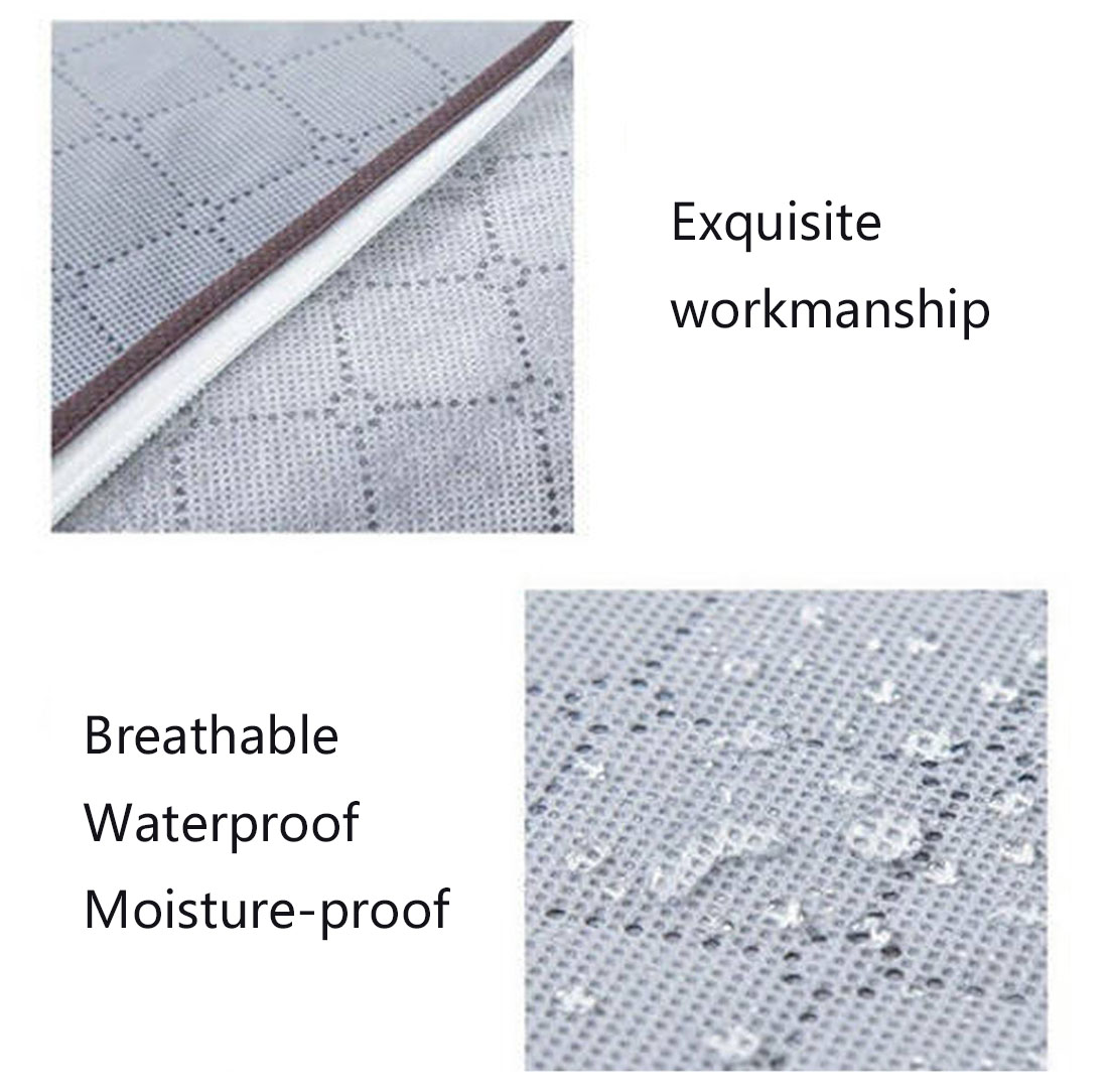 2PC Clothes Quilt Collecting Case Non-Woven Fabric With Zipper Moisture-proof Transparent Window