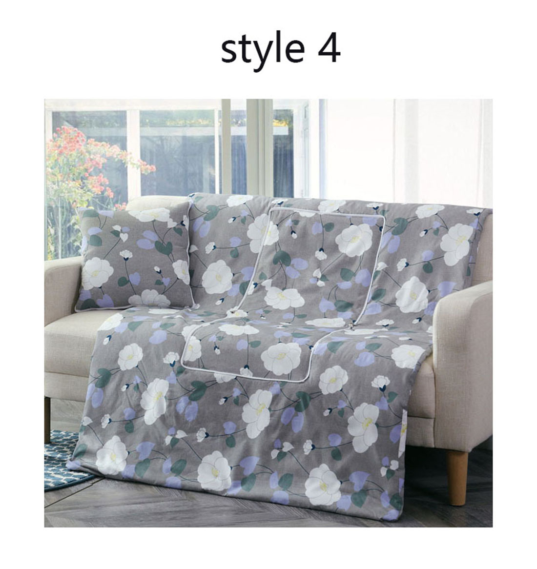 2 in 1 Multifunction Gift Decorative Sofa Car Throw Pillow Foldable Dual-use Pillow Quilt