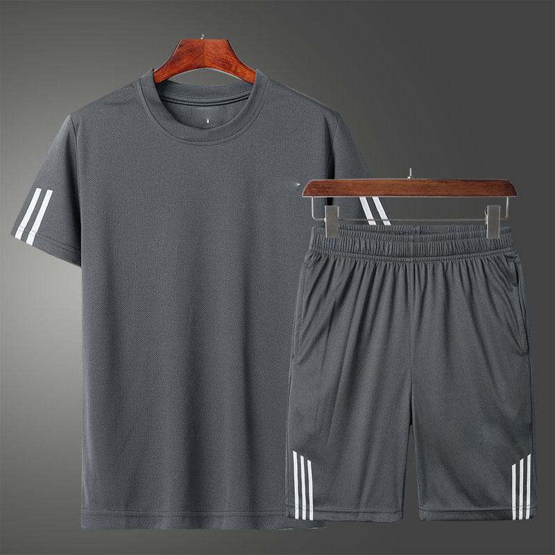 Large Size Suit Short Sleeve 2020 Men's Casual Sportswear Breathable and Quick-Drying.