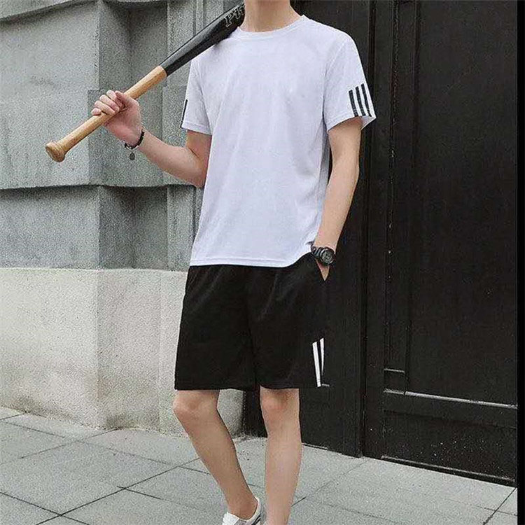 Large Size Suit Short Sleeve 2020 Men's Casual Sportswear Breathable and Quick-Drying.