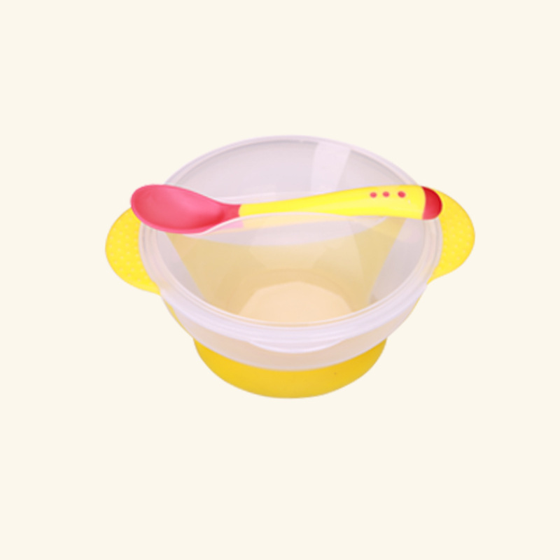 Baby Feeding Food Supplement Bowl Children's Tableware Kid Drop-Proof Spoon Bowl Dinnerware