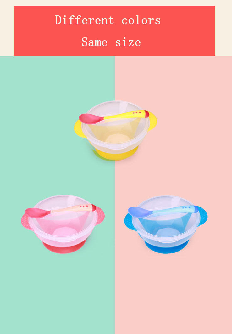 Baby Feeding Food Supplement Bowl Children's Tableware Kid Drop-Proof Spoon Bowl Dinnerware