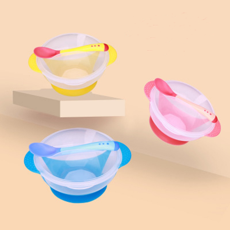 Baby Feeding Food Supplement Bowl Children's Tableware Kid Drop-Proof Spoon Bowl Dinnerware
