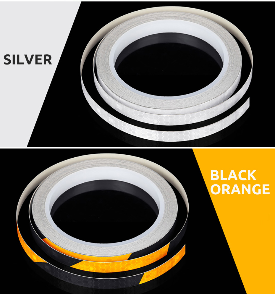 Mountain Bike Reflective Stickers Fluorescent Strips Luminous Reflectors Stickers Decoration