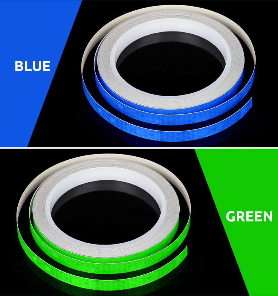 Mountain Bike Reflective Stickers Fluorescent Strips Luminous Reflectors Stickers Decoration