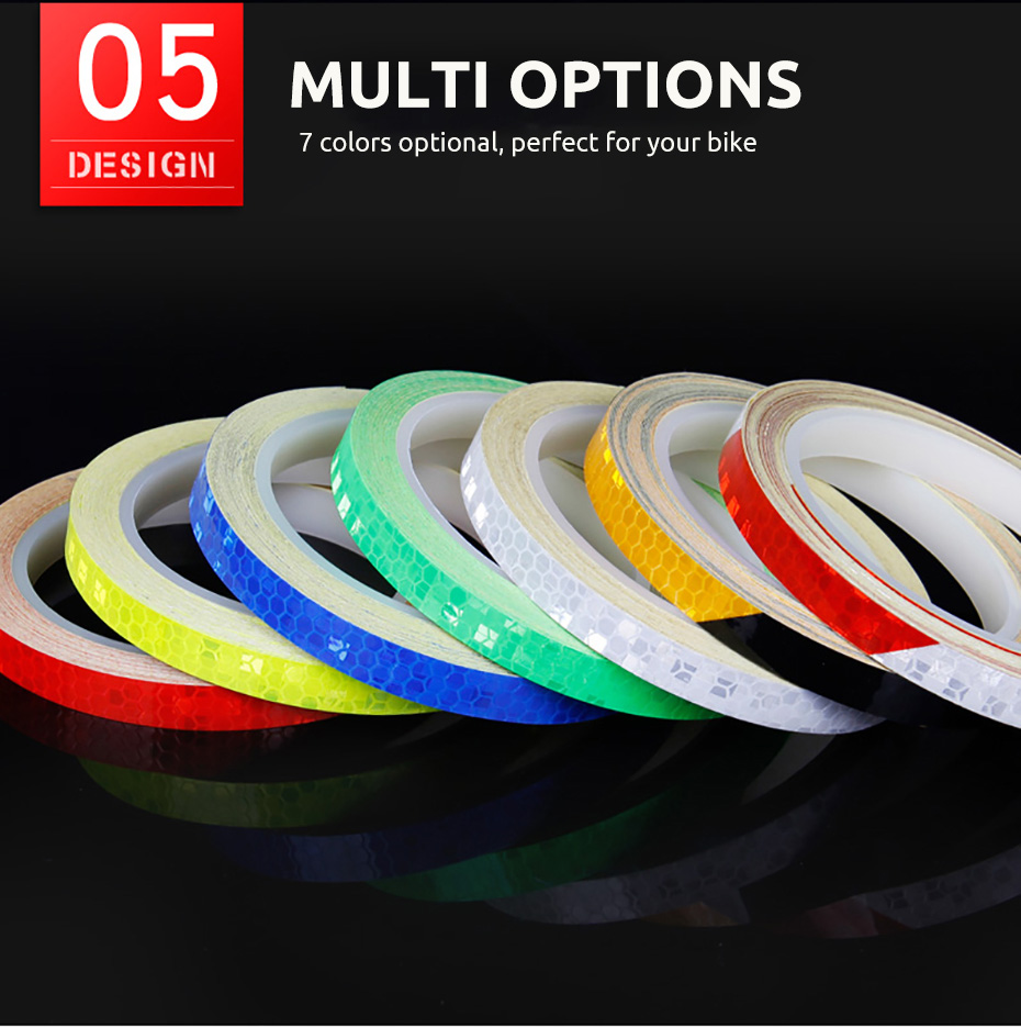 Mountain Bike Reflective Stickers Fluorescent Strips Luminous Reflectors Stickers Decoration