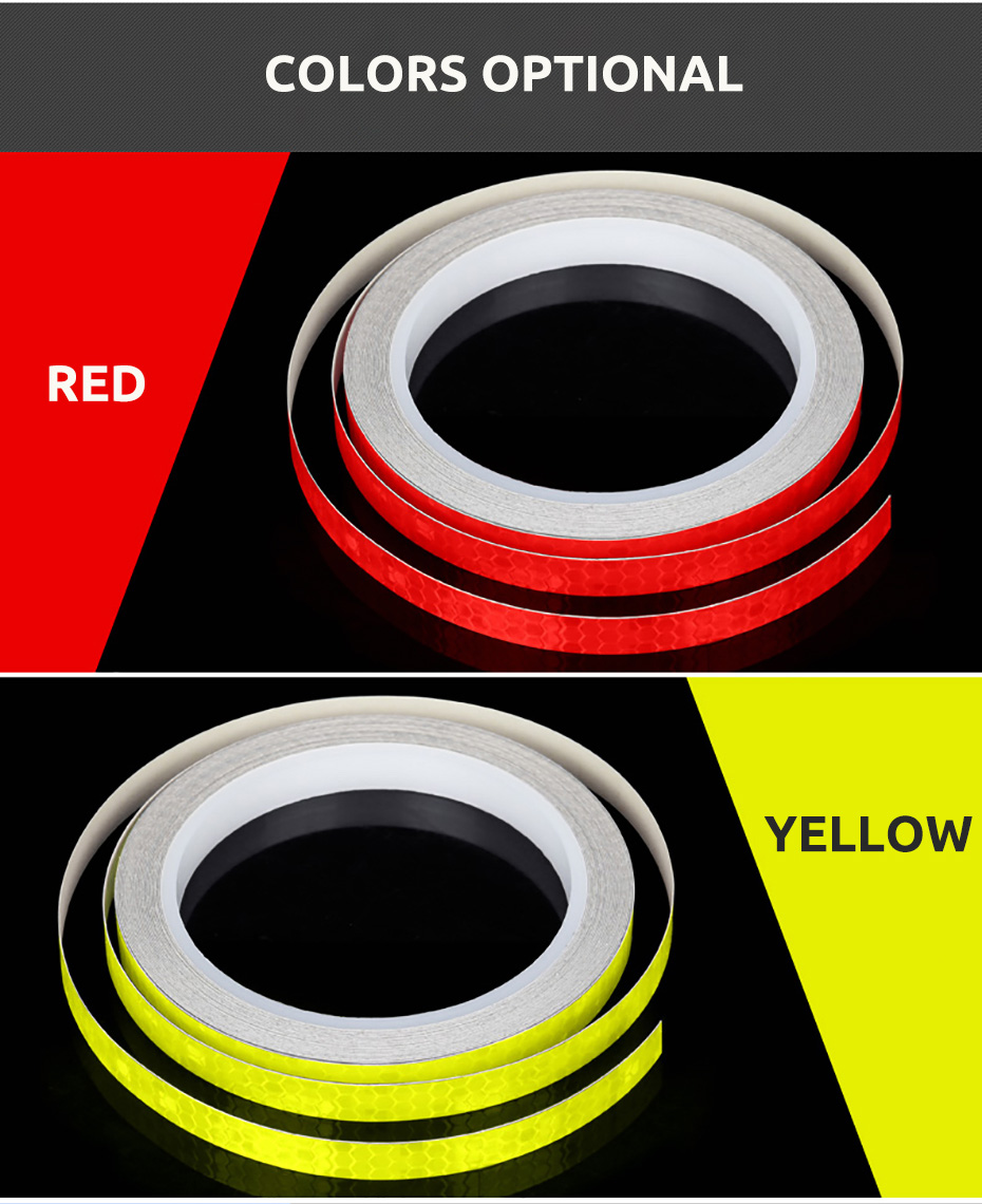 Mountain Bike Reflective Stickers Fluorescent Strips Luminous Reflectors Stickers Decoration